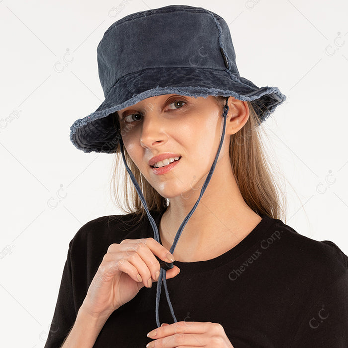 BK-776 Washed Denim - BUCKET HATS - [product_color] - C.C-Cheveuxcorp