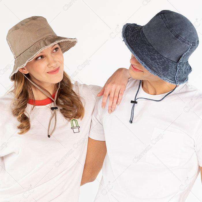 BK-776 Washed Denim - BUCKET HATS - [product_color] - C.C-Cheveuxcorp