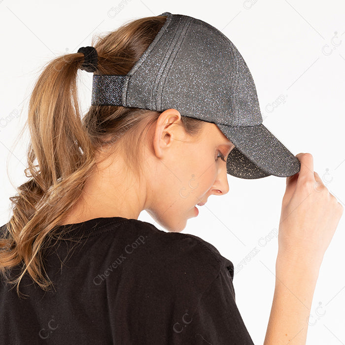 BT-790 Metallic Pony Tail - BASEBALL CAPS - [product_color] - C.C-Cheveuxcorp
