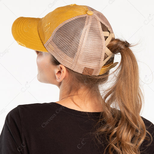 BT-780 Crossed Band Pony Tail - BASEBALL CAPS - [product_color] - C.C-Cheveuxcorp
