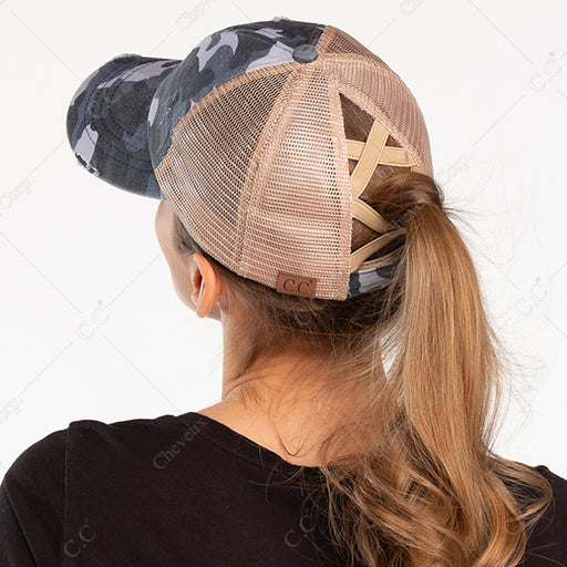 BT-783 Crossed Band Pony Tail - BASEBALL CAPS - [product_color] - C.C-Cheveuxcorp